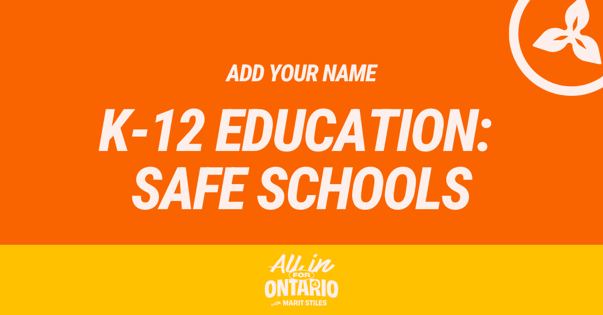 K-12 Education: HANDS OFF OUR SCHOOLS