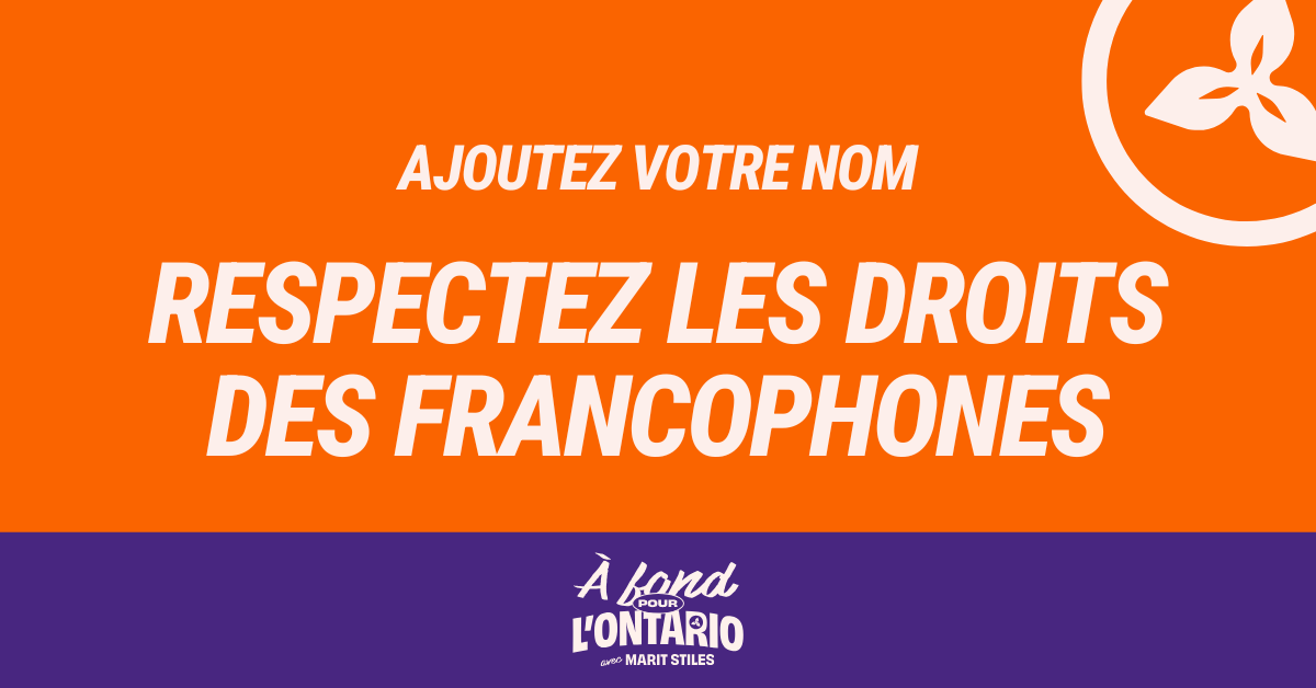 Respectez les droits des francophones