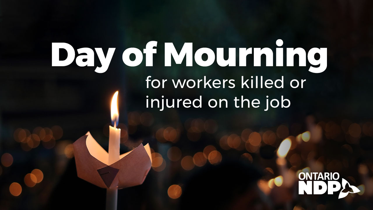Statement from Andrea Horwath on the National Day of Mourning « Ontario NDP