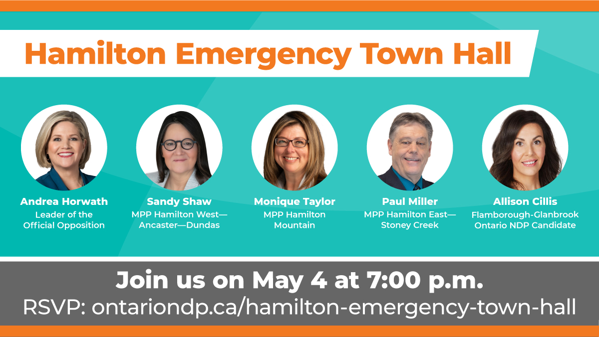 Hamilton Emergency Town Hall « Ontario NDP