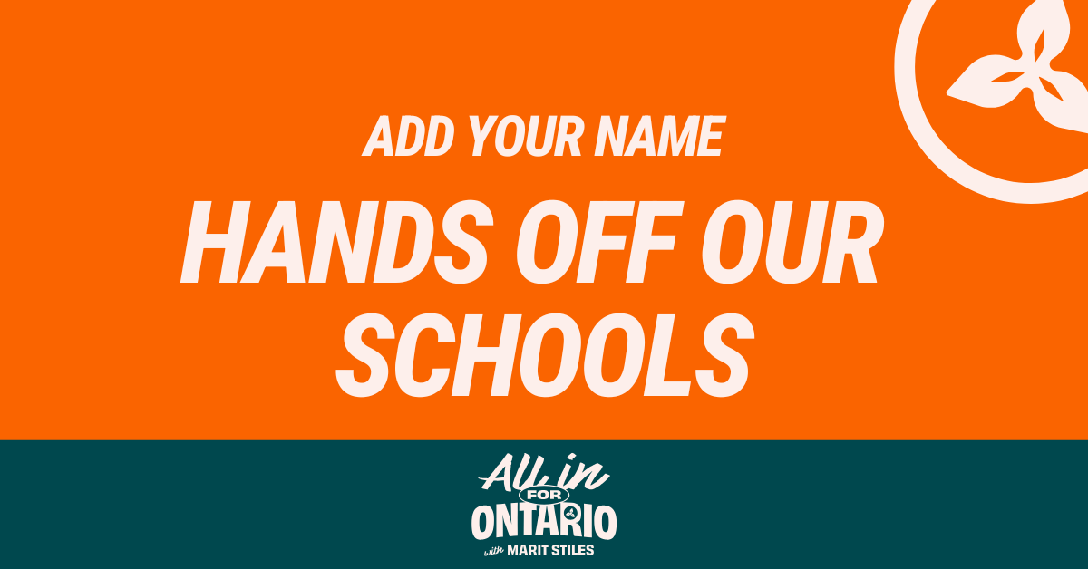 HANDS OFF OUR SCHOOLS