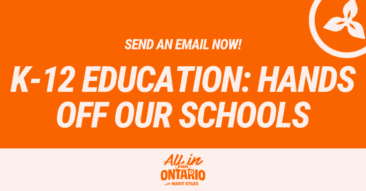K-12 Education: HANDS OFF OUR SCHOOLS