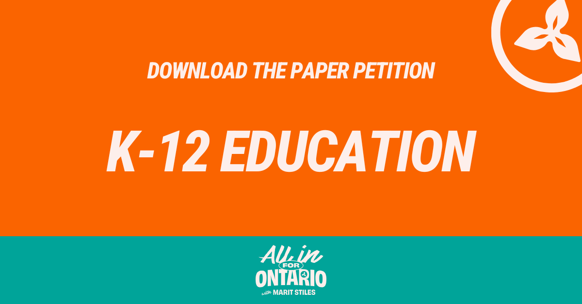 K-12 Education: HANDS OFF OUR SCHOOLS