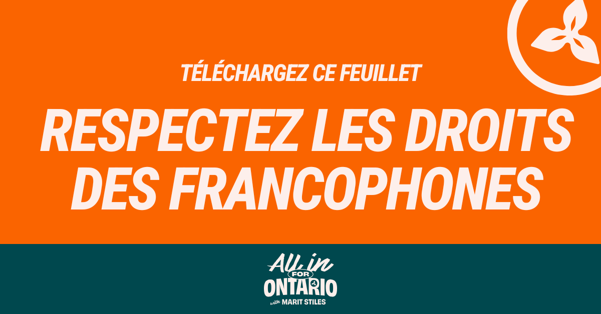 Respectez les droits des francophones