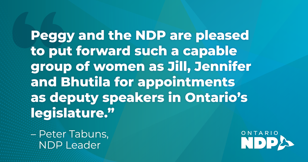 NDP puts forward historymaking appointments for deputy speakers