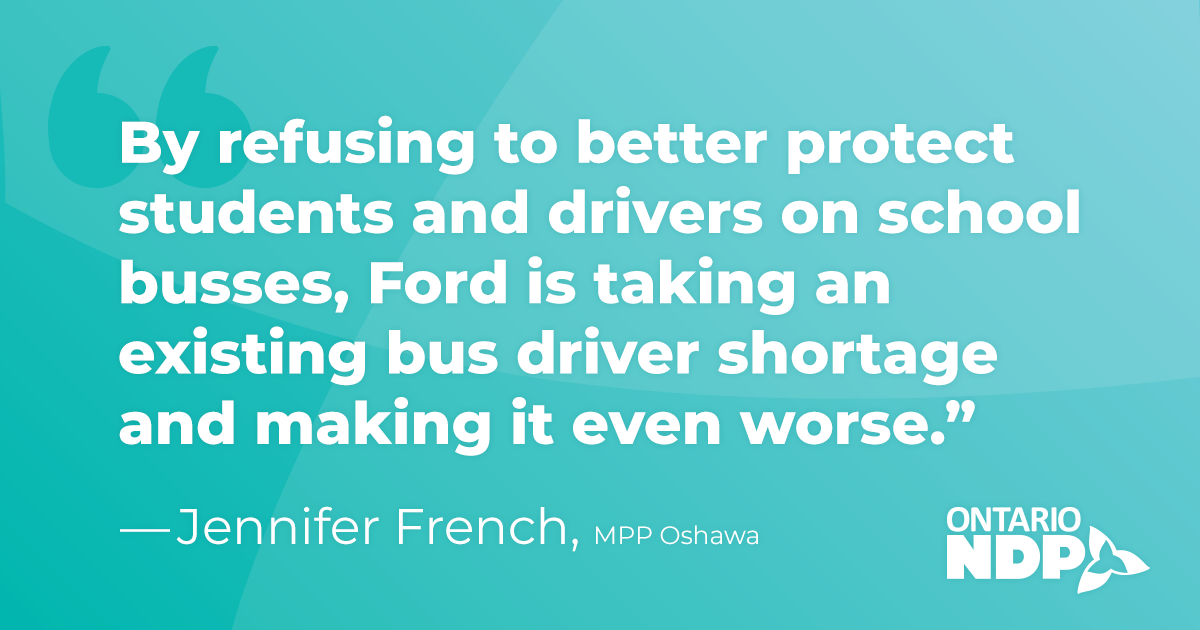 Cap school bus capacity to stop Durham route cancellations NDP