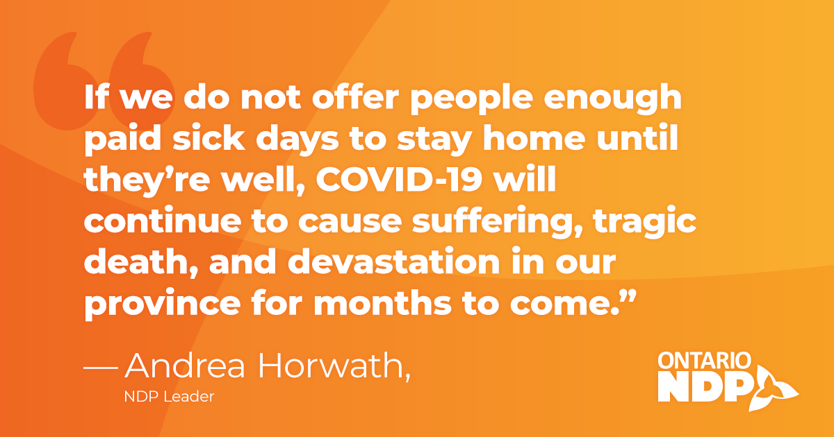 Restricting paid sick days to three means workplace spread of COVID19