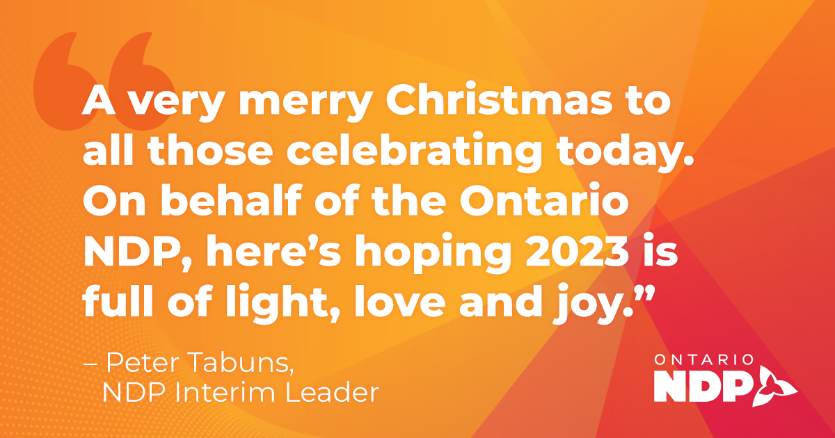 NDP statement on Orthodox Christmas « Ontario NDP