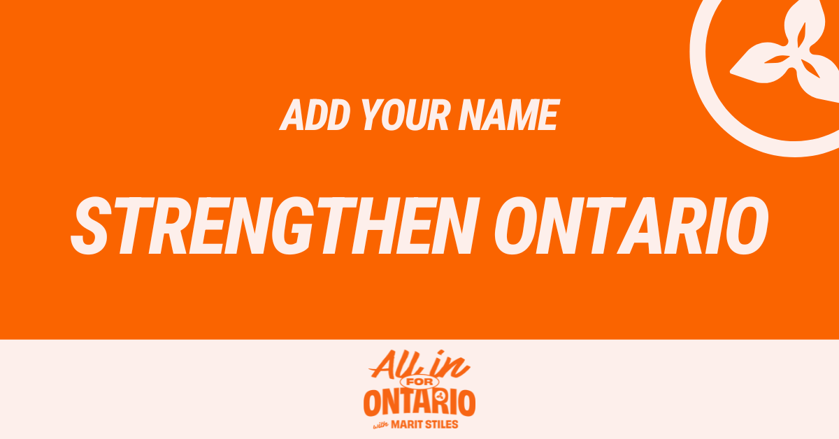 All In to Strengthen Ontario